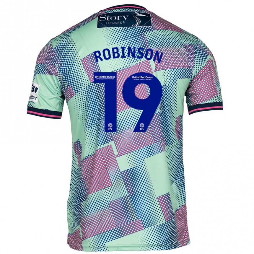 Enfant Football Maillot Jack Robinson #19 Vert Tenues Extérieur 2024/25