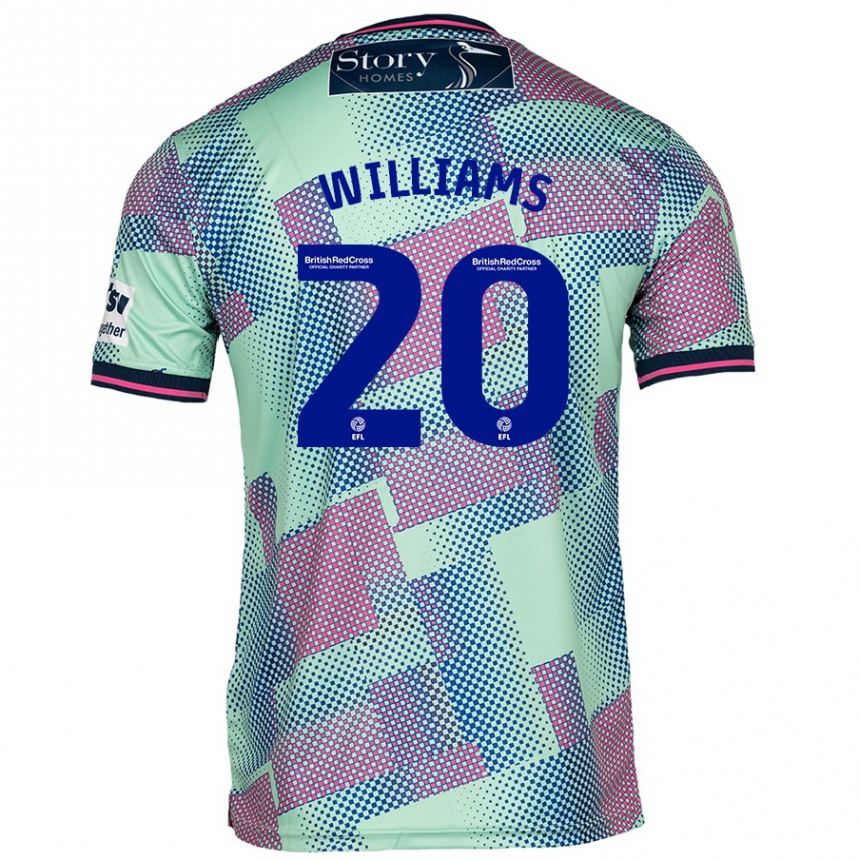 Enfant Football Maillot Ben Williams #20 Vert Tenues Extérieur 2024/25