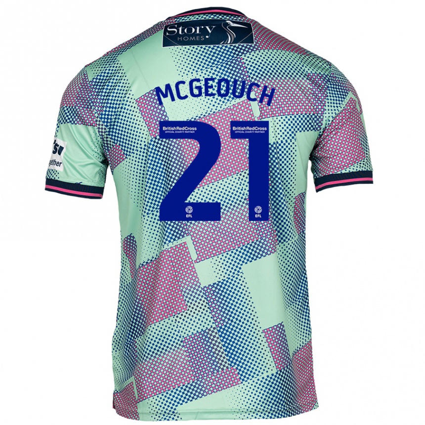 Enfant Football Maillot Dylan Mcgeouch #21 Vert Tenues Extérieur 2024/25