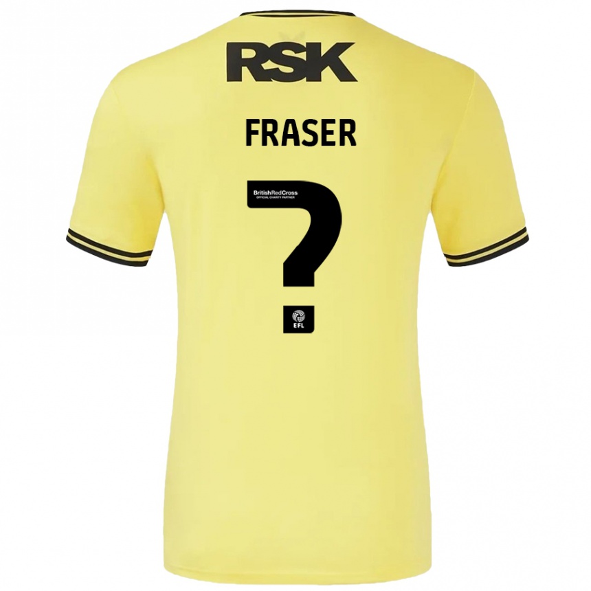 Enfant Football Maillot Scott Fraser #0 Jaune Noir Tenues Extérieur 2024/25