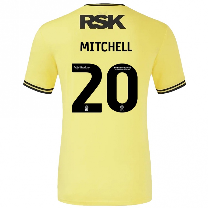 Enfant Football Maillot Zach Mitchell #20 Jaune Noir Tenues Extérieur 2024/25