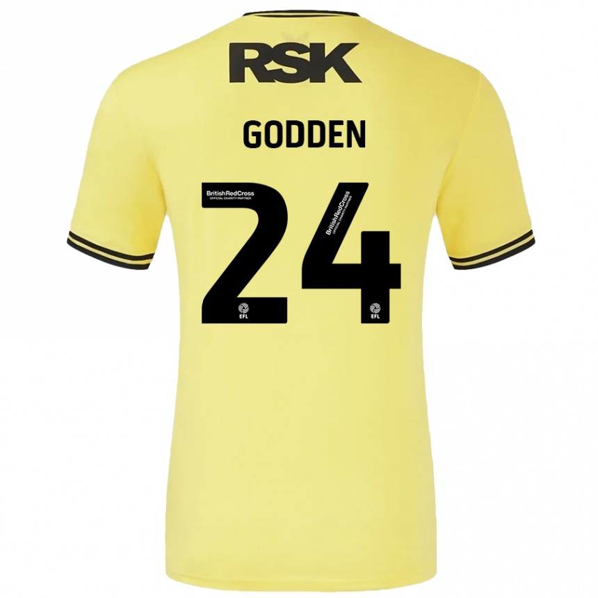 Enfant Football Maillot Matt Godden #24 Jaune Noir Tenues Extérieur 2024/25