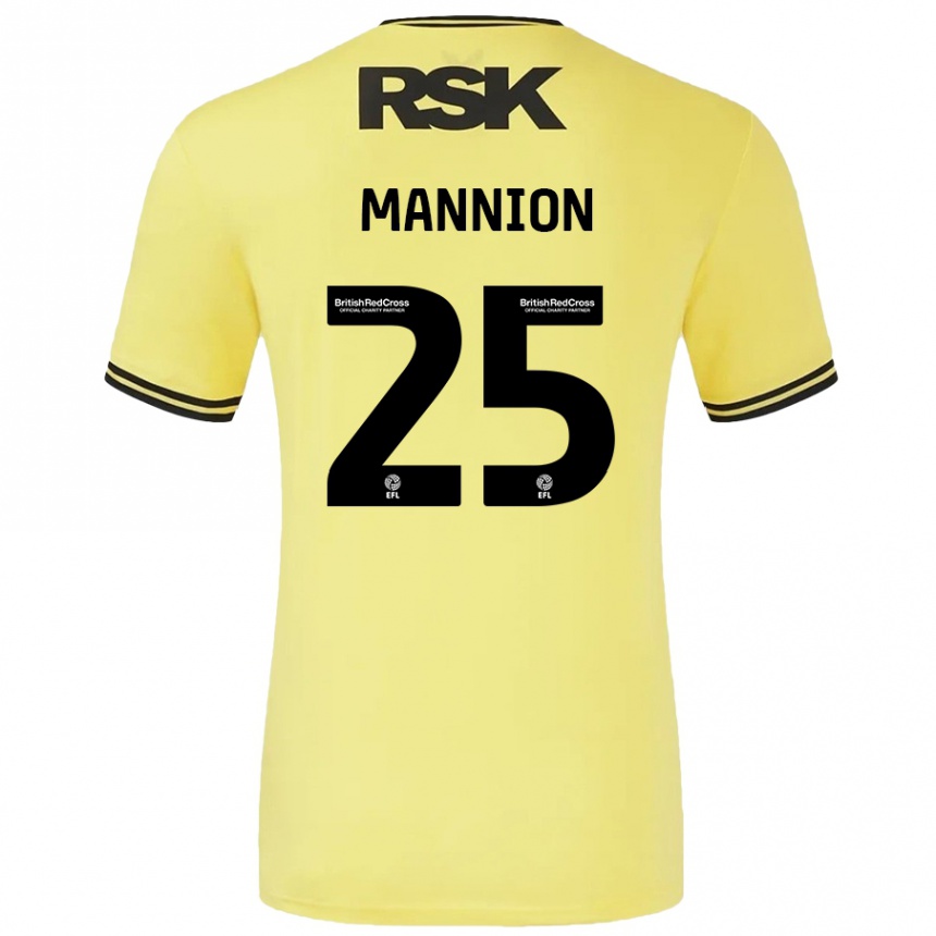 Enfant Football Maillot Will Mannion #25 Jaune Noir Tenues Extérieur 2024/25