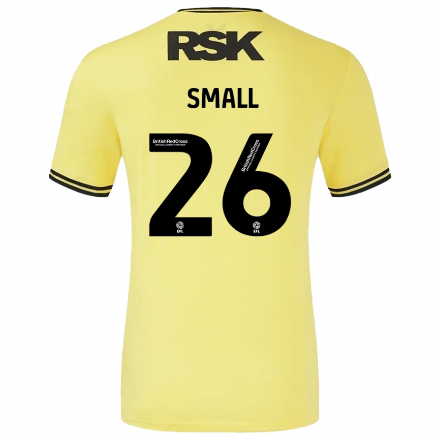 Enfant Football Maillot Thierry Small #26 Jaune Noir Tenues Extérieur 2024/25