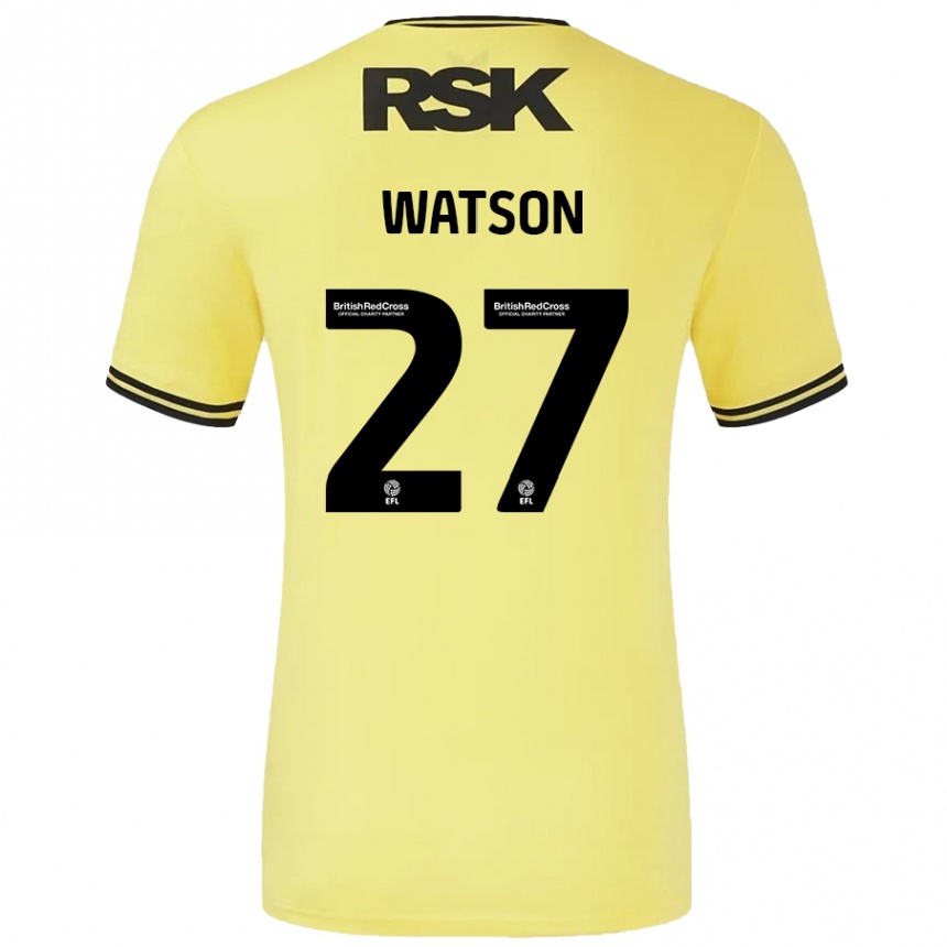 Enfant Football Maillot Tennai Watson #27 Jaune Noir Tenues Extérieur 2024/25