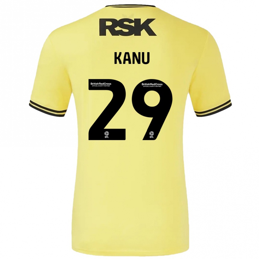 Enfant Football Maillot Daniel Kanu #29 Jaune Noir Tenues Extérieur 2024/25