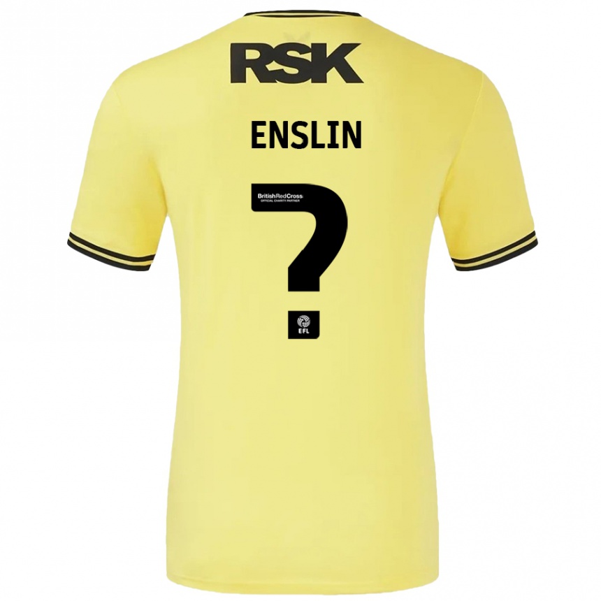 Enfant Football Maillot Kai Enslin #0 Jaune Noir Tenues Extérieur 2024/25