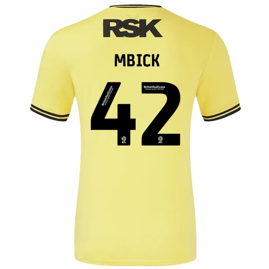 Enfant Football Maillot Micah Mbick #42 Jaune Noir Tenues Extérieur 2024/25