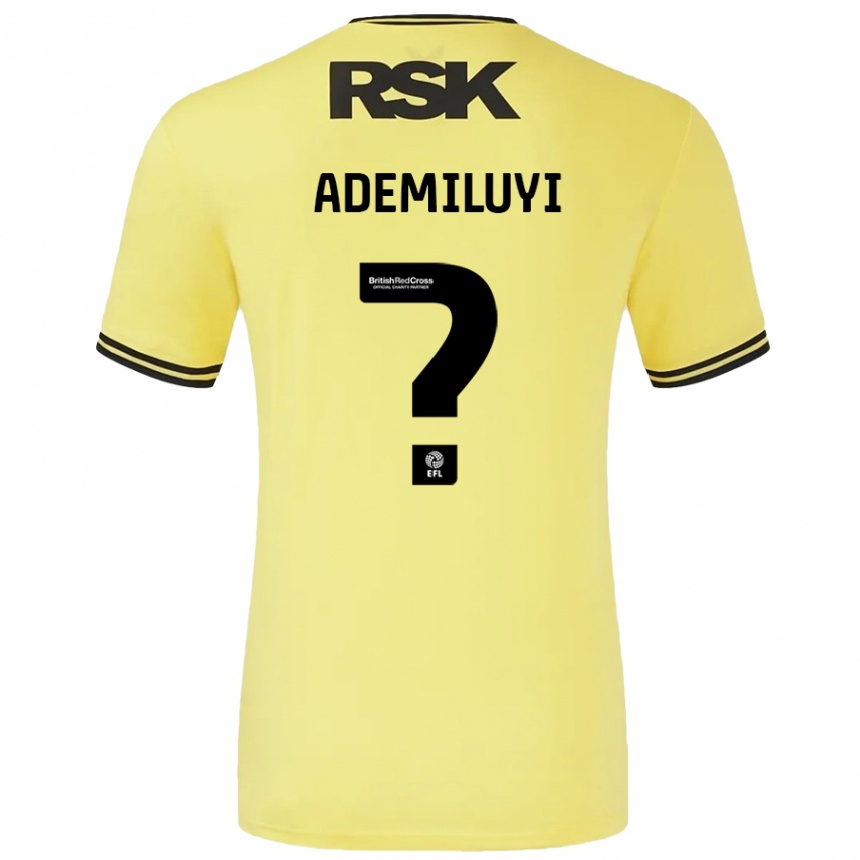 Enfant Football Maillot Princess Ademiluyi #0 Jaune Noir Tenues Extérieur 2024/25