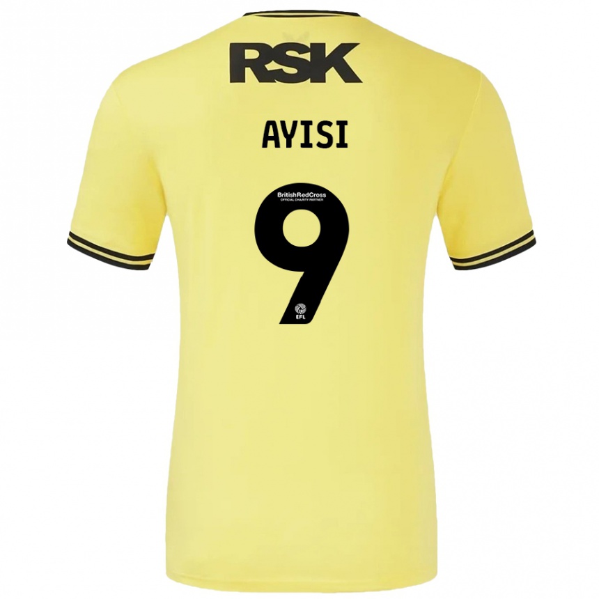 Enfant Football Maillot Freda Ayisi #9 Jaune Noir Tenues Extérieur 2024/25