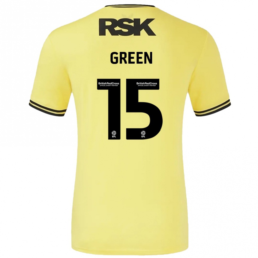 Enfant Football Maillot Kayleigh Green #15 Jaune Noir Tenues Extérieur 2024/25