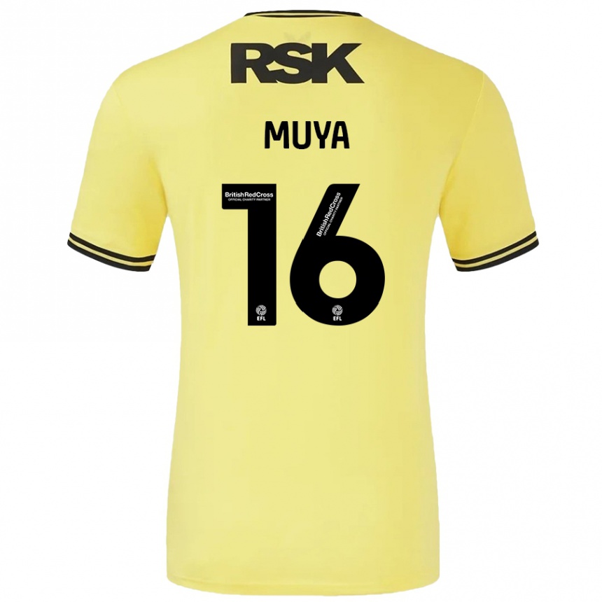 Enfant Football Maillot Karin Muya #16 Jaune Noir Tenues Extérieur 2024/25