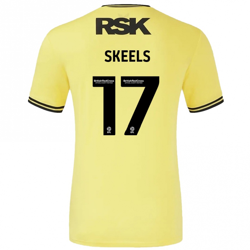 Enfant Football Maillot Kiera Skeels #17 Jaune Noir Tenues Extérieur 2024/25