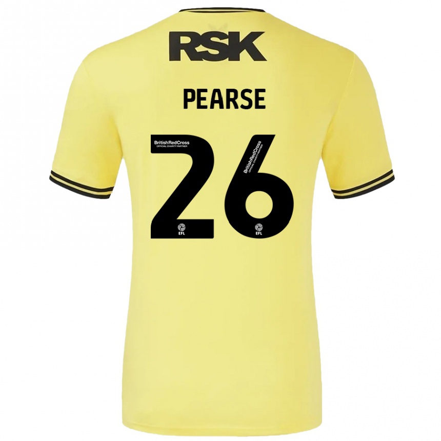 Enfant Football Maillot Gracie Pearse #26 Jaune Noir Tenues Extérieur 2024/25