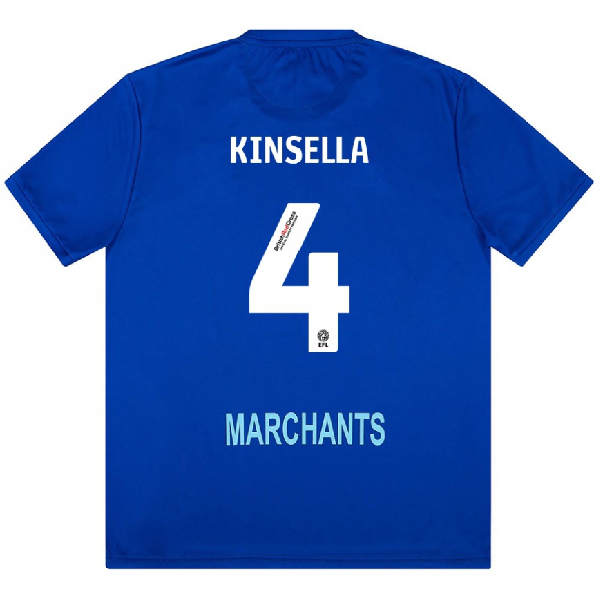 Enfant Football Maillot Liam Kinsella #4 Vert Tenues Extérieur 2024/25