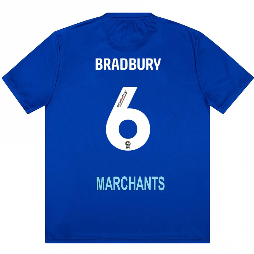 Enfant Football Maillot Tom Bradbury #6 Vert Tenues Extérieur 2024/25