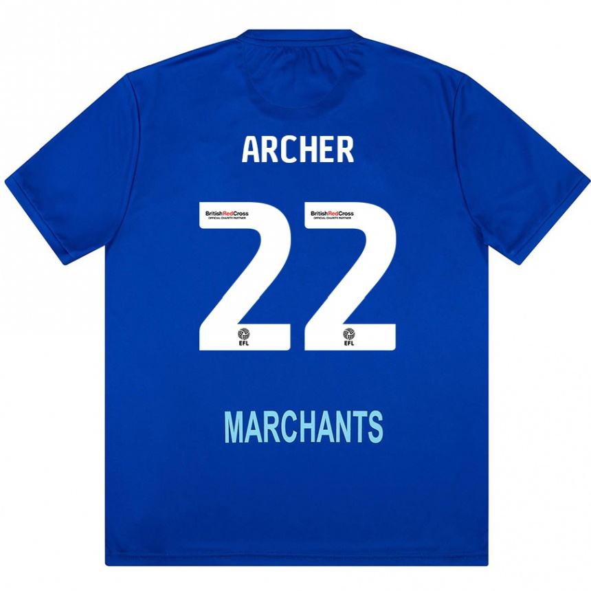 Enfant Football Maillot Ethon Archer #22 Vert Tenues Extérieur 2024/25