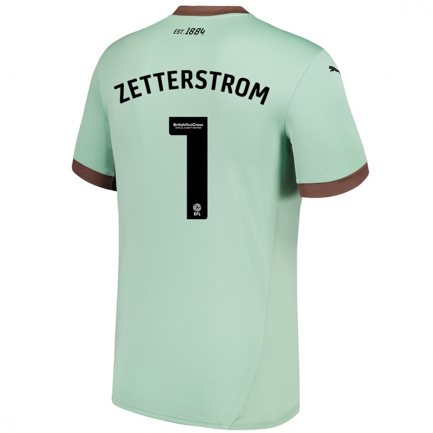 Enfant Football Maillot Jacob Widell Zetterström #1 Vert Pâle Tenues Extérieur 2024/25