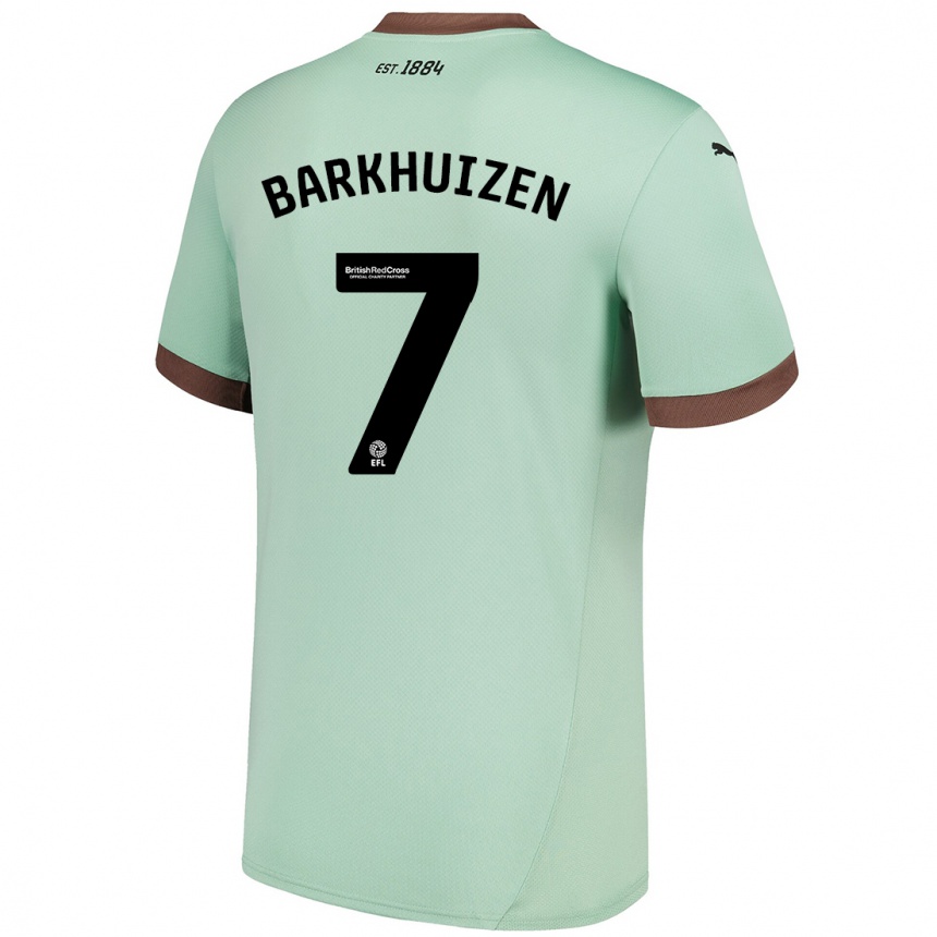 Enfant Football Maillot Tom Barkhuizen #7 Vert Pâle Tenues Extérieur 2024/25