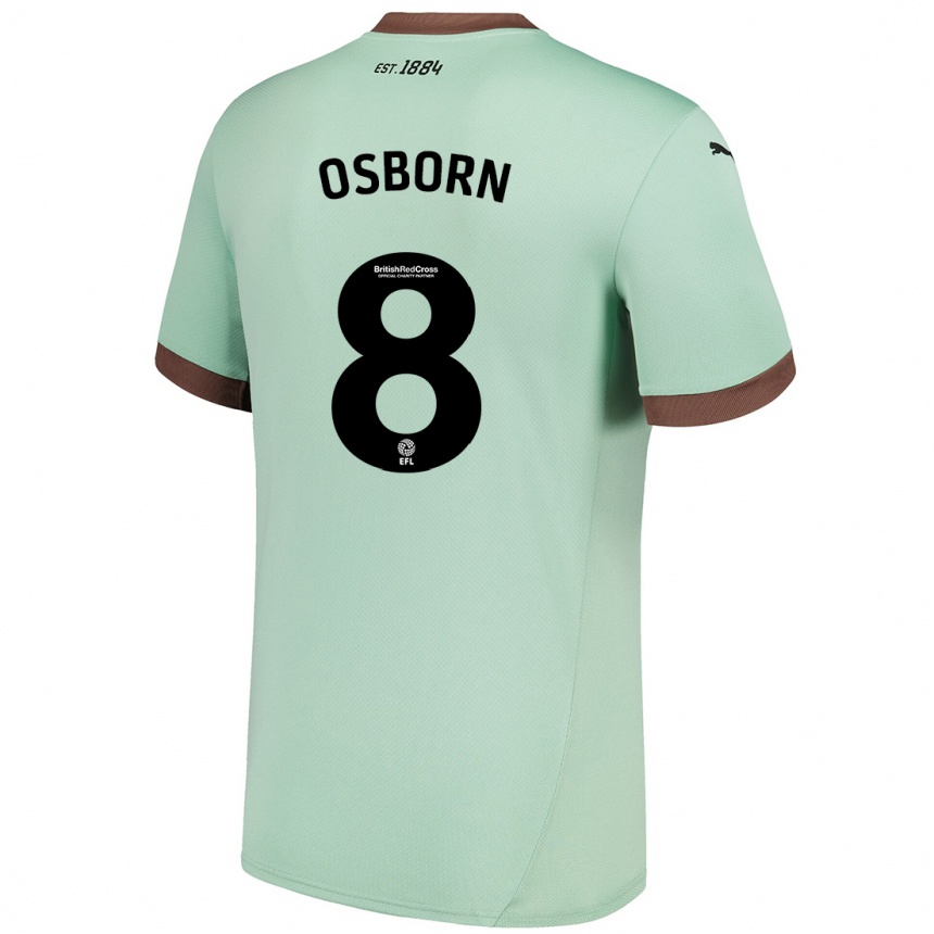 Enfant Football Maillot Ben Osborn #8 Vert Pâle Tenues Extérieur 2024/25