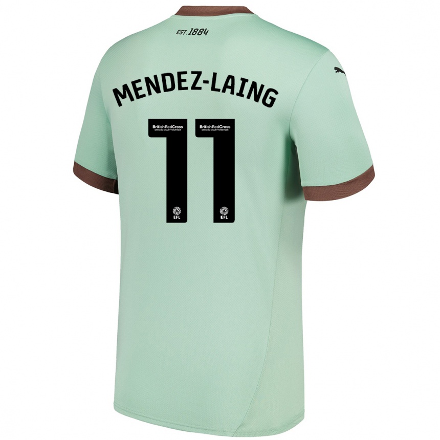 Enfant Football Maillot Nathaniel Méndez-Laing #11 Vert Pâle Tenues Extérieur 2024/25