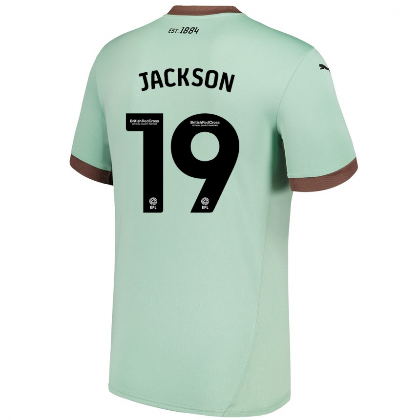 Enfant Football Maillot Kayden Jackson #19 Vert Pâle Tenues Extérieur 2024/25