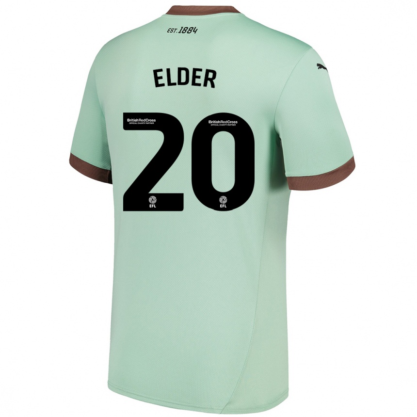 Enfant Football Maillot Callum Elder #20 Vert Pâle Tenues Extérieur 2024/25