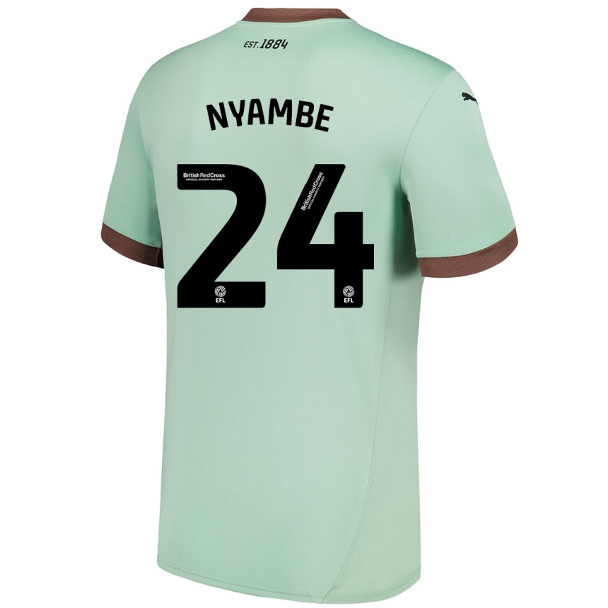 Enfant Football Maillot Ryan Nyambe #24 Vert Pâle Tenues Extérieur 2024/25