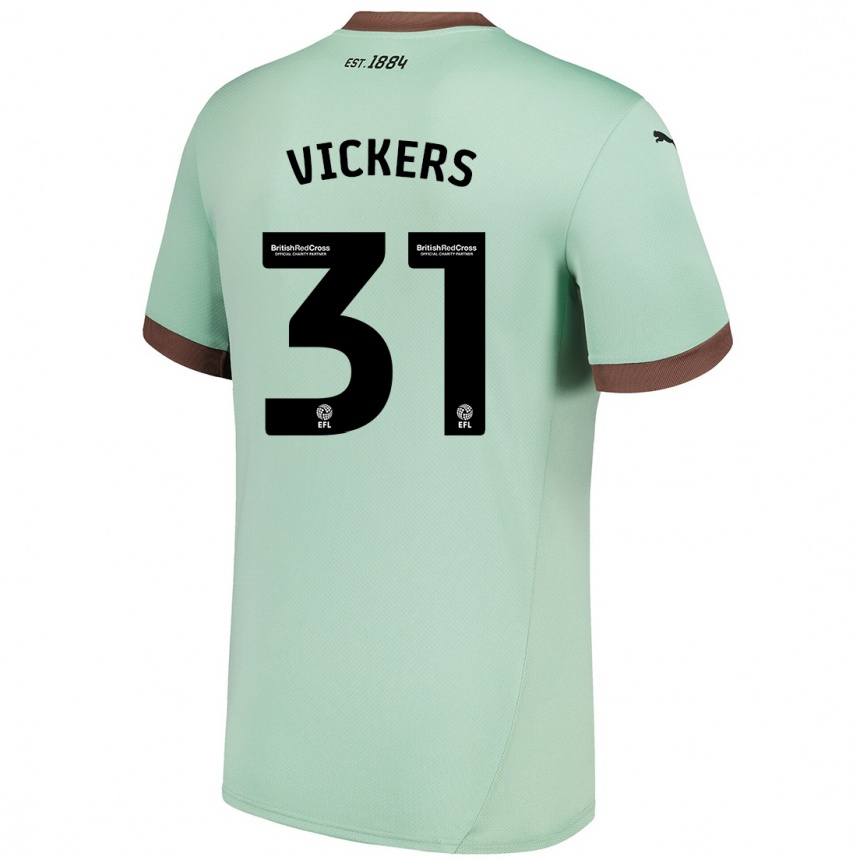 Enfant Football Maillot Josh Vickers #31 Vert Pâle Tenues Extérieur 2024/25