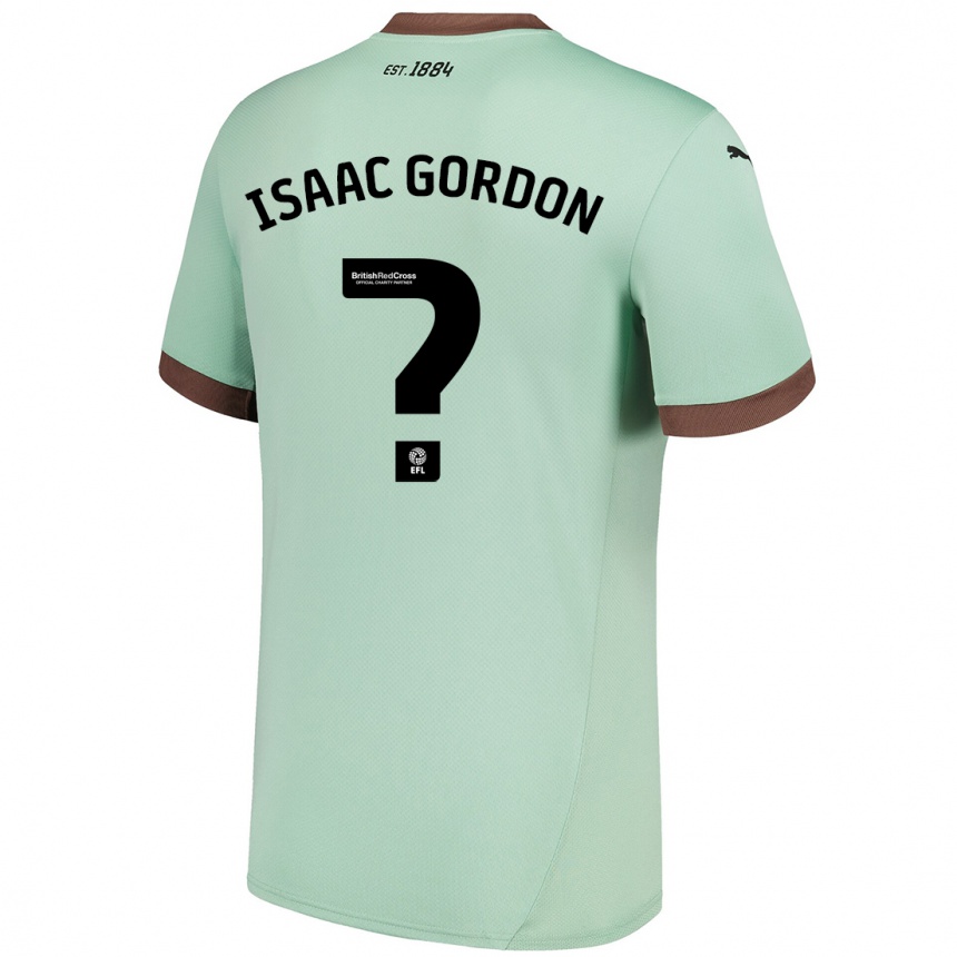 Enfant Football Maillot Isaac Gordon #0 Vert Pâle Tenues Extérieur 2024/25