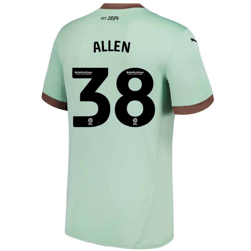 Enfant Football Maillot Cruz Allen #38 Vert Pâle Tenues Extérieur 2024/25