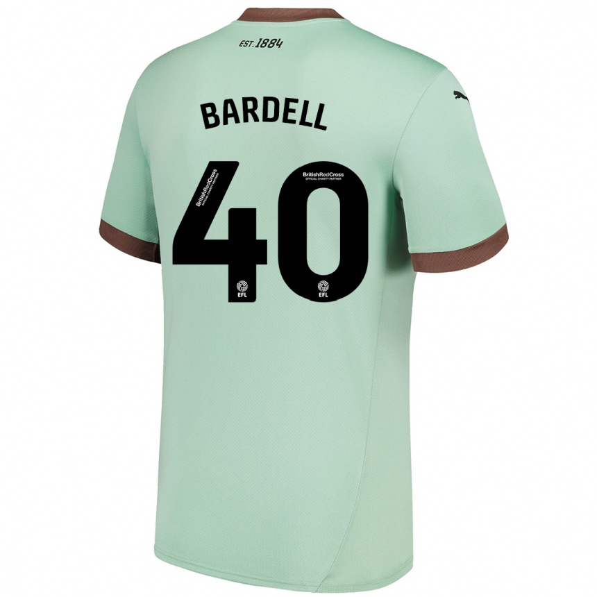 Enfant Football Maillot Max Bardell #40 Vert Pâle Tenues Extérieur 2024/25