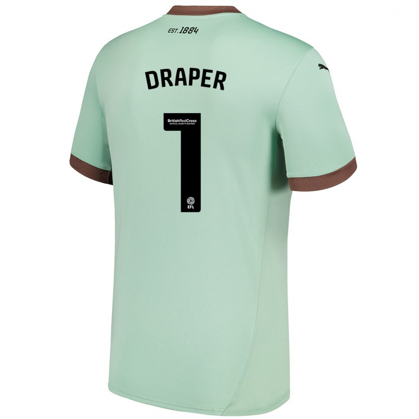 Enfant Football Maillot Anna Draper #1 Vert Pâle Tenues Extérieur 2024/25