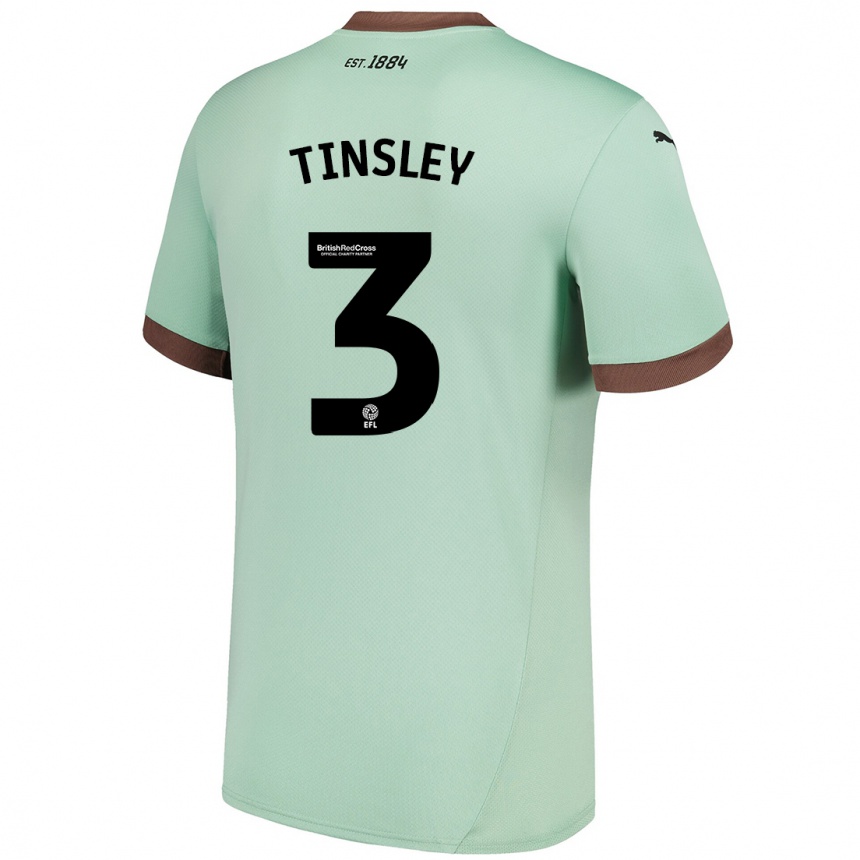 Enfant Football Maillot Megan Tinsley #3 Vert Pâle Tenues Extérieur 2024/25