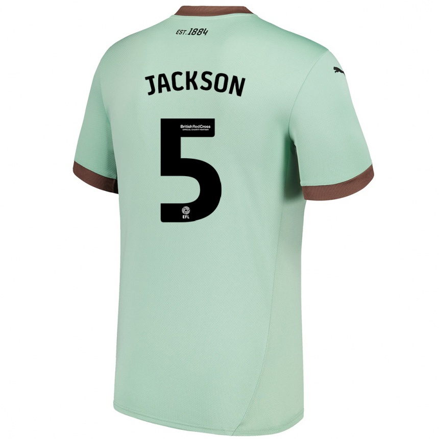 Enfant Football Maillot Sarah Jackson #5 Vert Pâle Tenues Extérieur 2024/25