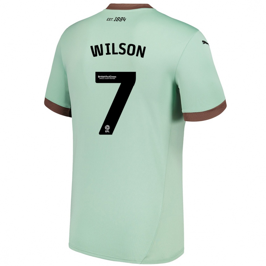 Enfant Football Maillot Emelia Wilson #7 Vert Pâle Tenues Extérieur 2024/25