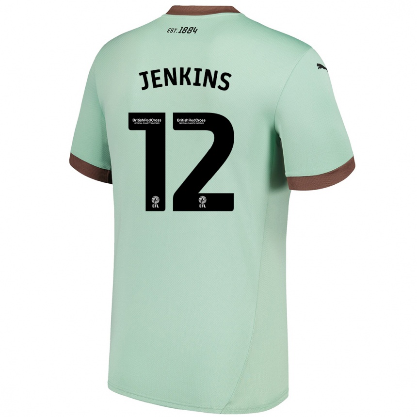 Enfant Football Maillot Camille Jenkins #12 Vert Pâle Tenues Extérieur 2024/25