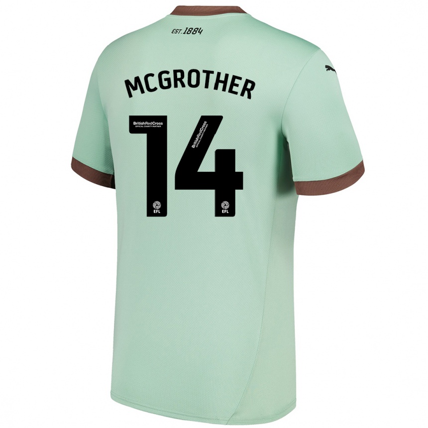 Enfant Football Maillot Becky Mcgrother #14 Vert Pâle Tenues Extérieur 2024/25