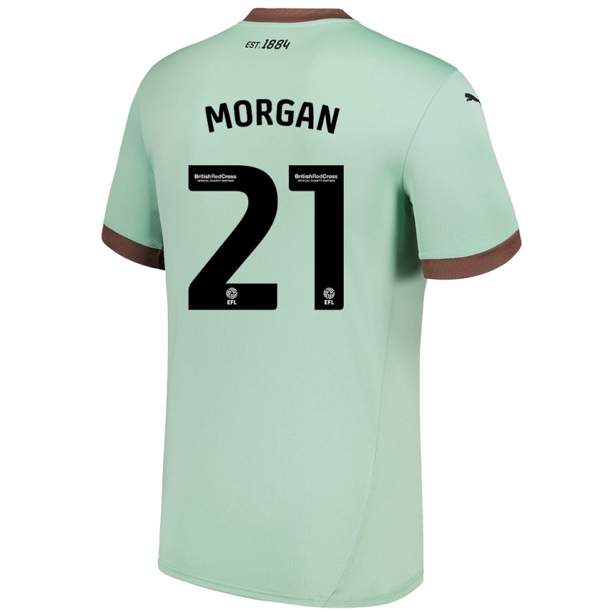 Enfant Football Maillot Sarah Morgan #21 Vert Pâle Tenues Extérieur 2024/25