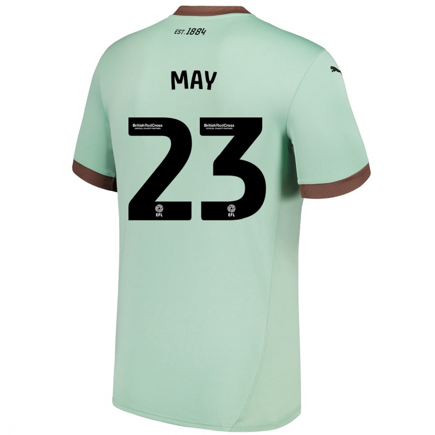 Enfant Football Maillot Rebecca May #23 Vert Pâle Tenues Extérieur 2024/25