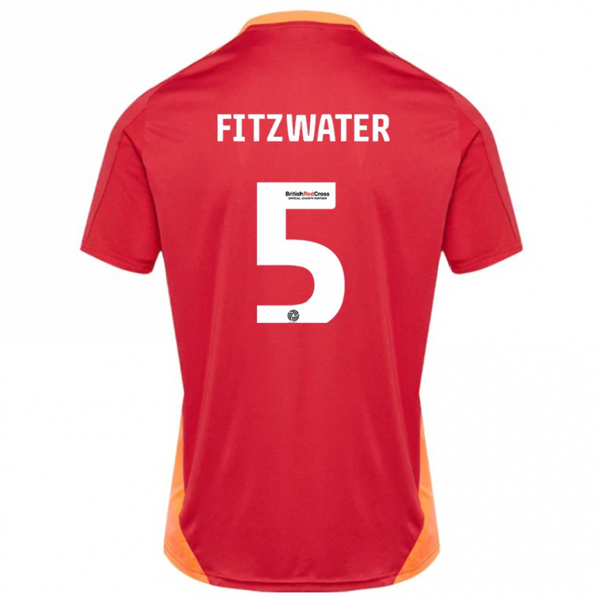 Enfant Football Maillot Jack Fitzwater #5 Bleu Blanc Cassé Tenues Extérieur 2024/25