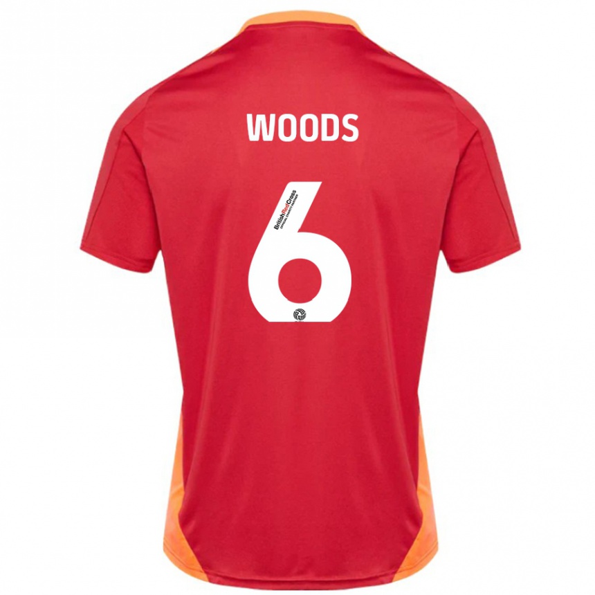 Enfant Football Maillot Ryan Woods #6 Bleu Blanc Cassé Tenues Extérieur 2024/25