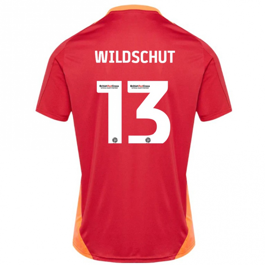 Enfant Football Maillot Yanic Wildschut #13 Bleu Blanc Cassé Tenues Extérieur 2024/25