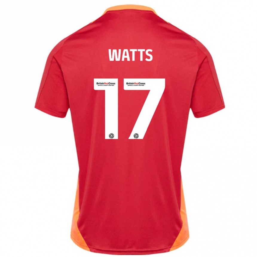 Enfant Football Maillot Caleb Watts #17 Bleu Blanc Cassé Tenues Extérieur 2024/25