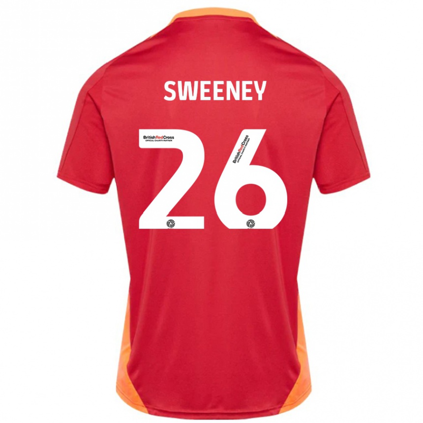 Enfant Football Maillot Pierce Sweeney #26 Bleu Blanc Cassé Tenues Extérieur 2024/25