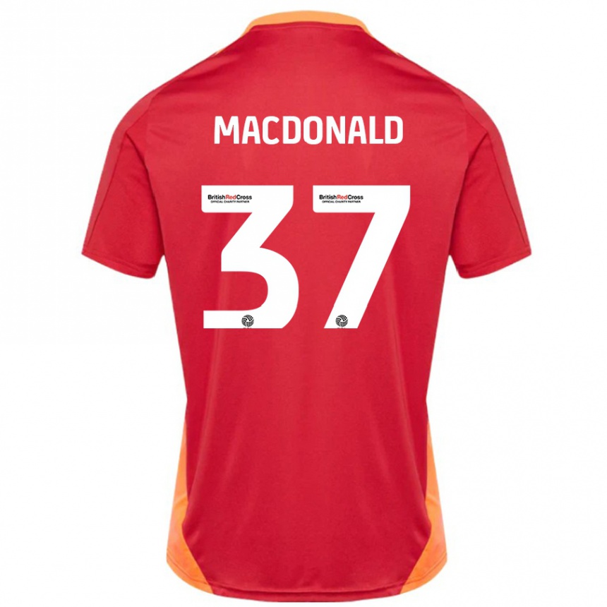 Enfant Football Maillot Shaun Macdonald #37 Bleu Blanc Cassé Tenues Extérieur 2024/25