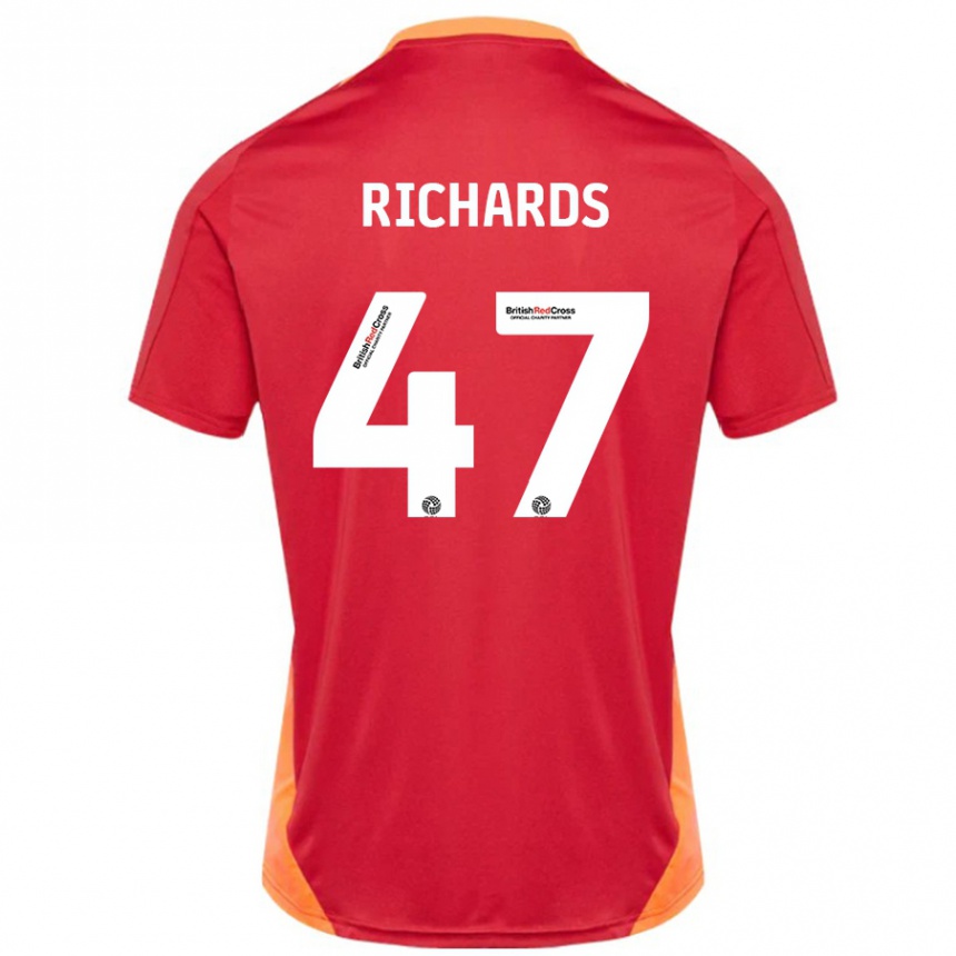 Enfant Football Maillot Jake Richards #47 Bleu Blanc Cassé Tenues Extérieur 2024/25