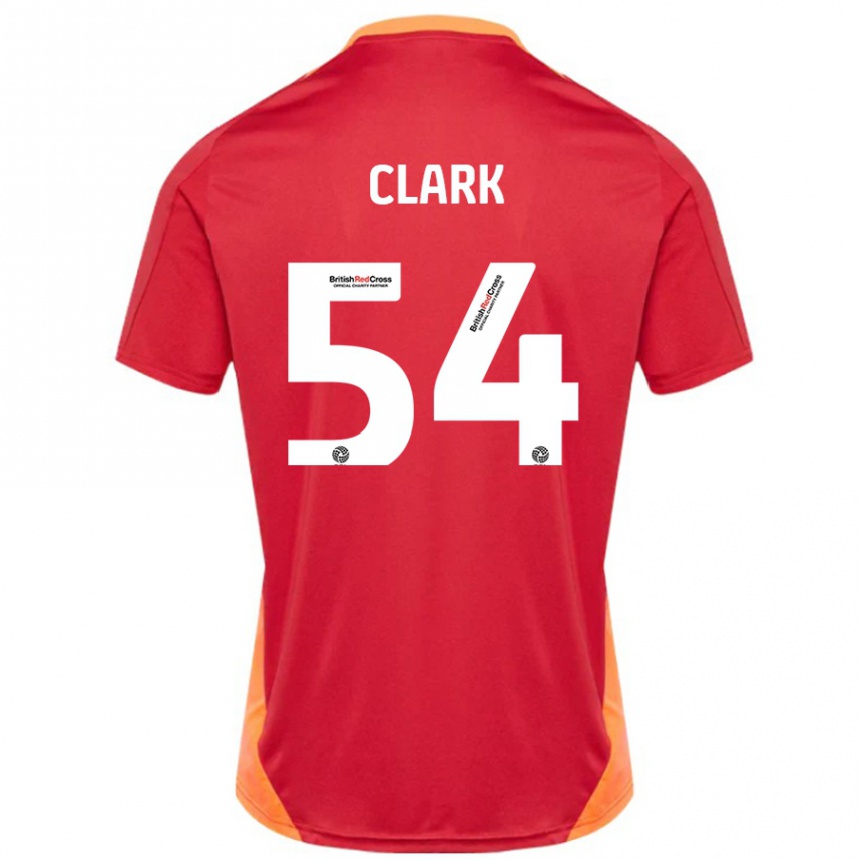 Enfant Football Maillot Max Clark #54 Bleu Blanc Cassé Tenues Extérieur 2024/25