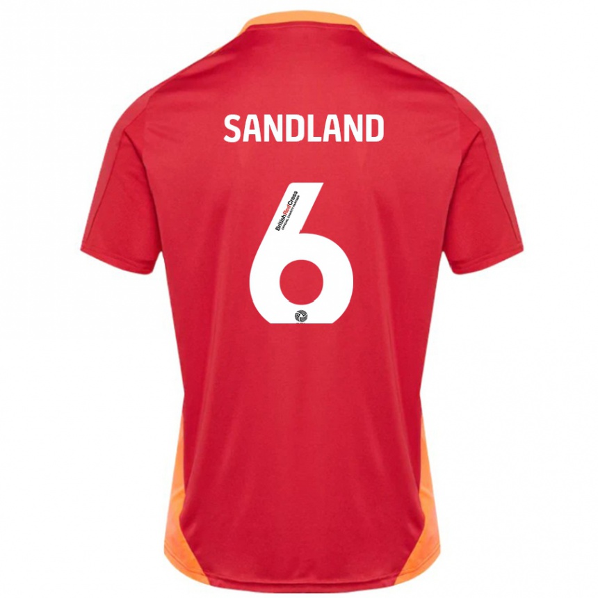 Enfant Football Maillot Jess Sandland #6 Bleu Blanc Cassé Tenues Extérieur 2024/25