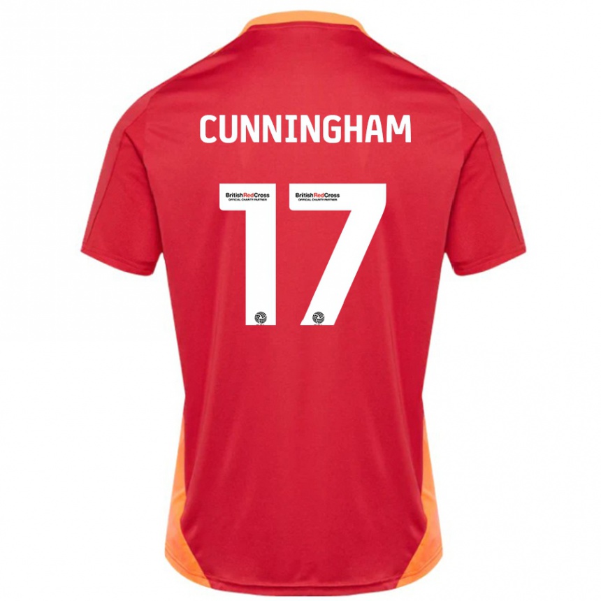 Enfant Football Maillot Zoe Cunningham #17 Bleu Blanc Cassé Tenues Extérieur 2024/25